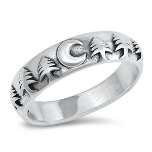 Sterling Silver Nature Ring 925 Fashion Band